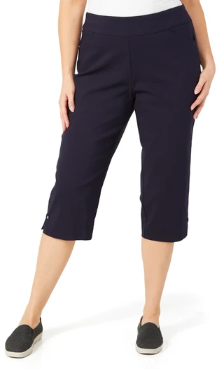 Thumbnail 1: Coral Bay Plus Diamond Hem Capris 