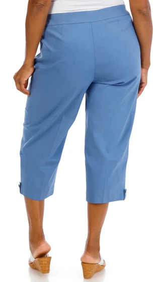 Thumbnail 2: Coral Bay Plus Gold Shell Hem Capris 