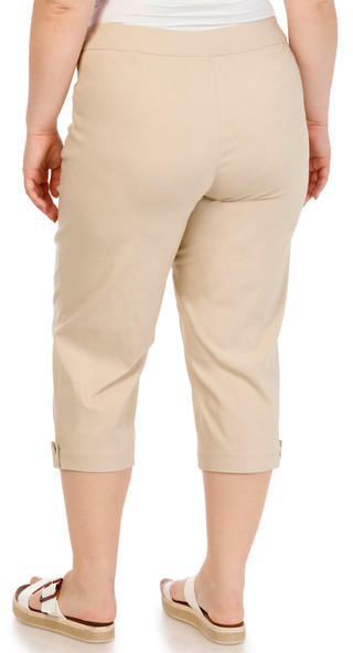 Thumbnail 2: Coral Bay Plus Gold Shell Hem Capris 