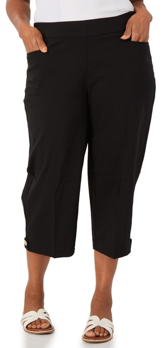 Thumbnail 1: Coral Bay Plus Gold Shell Hem Capris 
