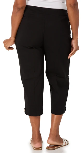 Thumbnail 2: Coral Bay Plus Gold Shell Hem Capris 