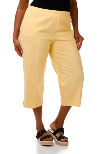 Thumbnail 5: Coral Bay Plus Gold Shell Hem Capris 