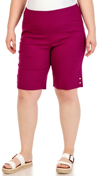 Thumbnail 5: Coral Bay Plus Pearl Hem Bermuda Shorts 