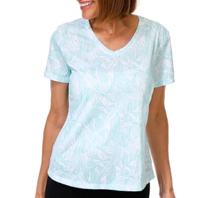 Thumbnail 1: REEL LEGENDS Women's Short Sleeve Freeline V Neck Top 