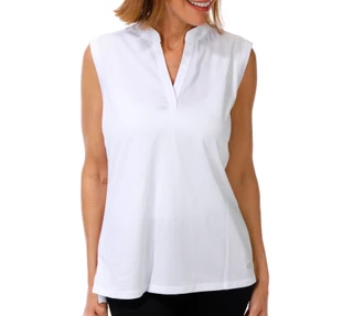 Thumbnail 1: REEL LEGENDS Women's Outdoor Sleeveless Freeline Mandarin Collar Top 