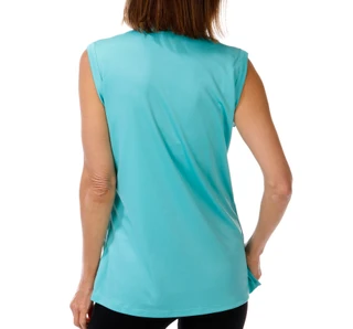 Thumbnail 2: REEL LEGENDS Women's Outdoor Sleeveless Freeline Mandarin Collar Top 