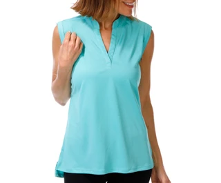 Thumbnail 1: REEL LEGENDS Women's Outdoor Sleeveless Freeline Mandarin Collar Top 