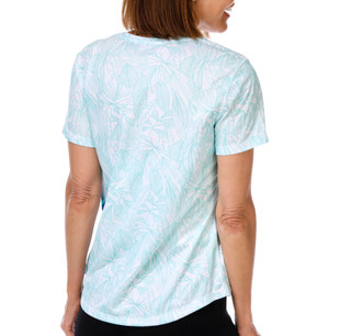 Thumbnail 4: REEL LEGENDS Petite Short Sleeve Freeline V Neck Top 