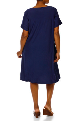 Thumbnail 2: HARLOW & ROSE Plus Short Sleeve Swing Dress 