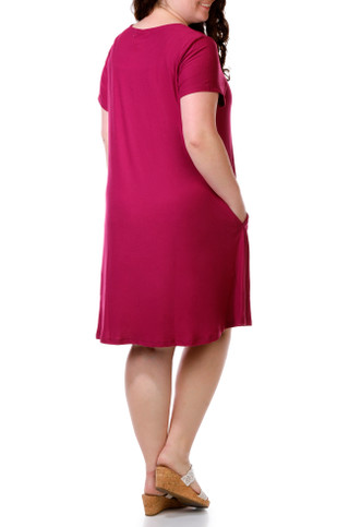 Thumbnail 3: HARLOW & ROSE Plus Short Sleeve Swing Dress 