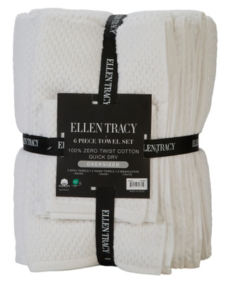 Thumbnail 2: Ellen Tracy 6 Pc Oversized Textured Towel Set 