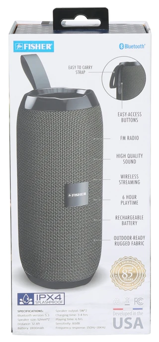 Thumbnail 3: Fisher Rave Go Wireless Portable Speaker 