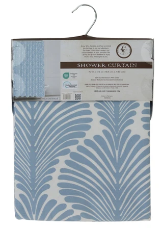 Thumbnail 2: Panama Jack 72x72 Palm Ogee Blue Shower Curtain 