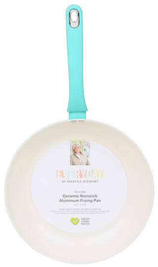 Thumbnail 2: MARTHA STEWART EVERYDAY 12 in Ceramic Nonstick Aluminum Frying Pan 