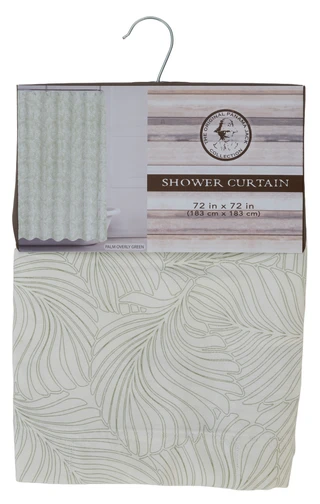 Thumbnail 1: Panama Jack 72x72 Palm Overly Green Shower Curtain 