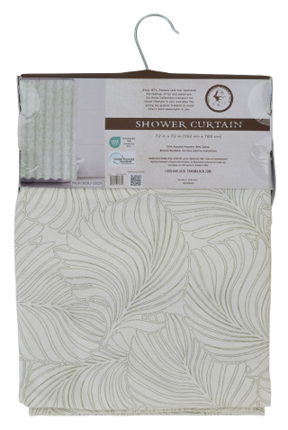 Thumbnail 2: Panama Jack 72x72 Palm Overly Green Shower Curtain 