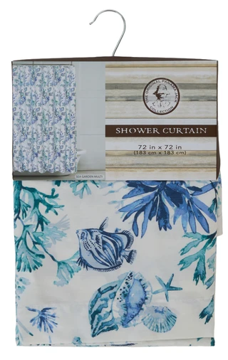 Thumbnail 1: Panama Jack 72x72 Sea Garden Print Shower Curtain 