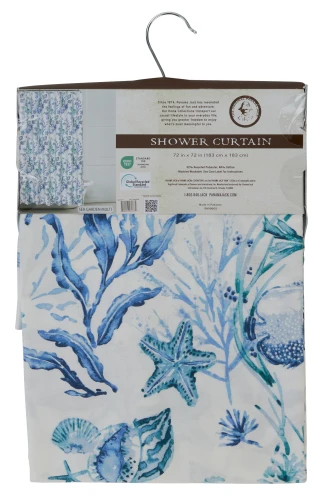 Thumbnail 2: Panama Jack 72x72 Sea Garden Print Shower Curtain 