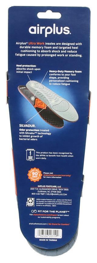 Thumbnail 2: Airplus Men's Ultra Work Memory Foam Shoe Cushions 