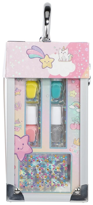 Thumbnail 2: Girls Makeup & Nail Train Case Set 