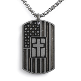 Thumbnail 3: True Religion Men's American Dog Tag Necklace  