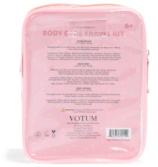 Thumbnail 3: SIMPLE PLEASURES 3 Pc Body Care Travel Set 