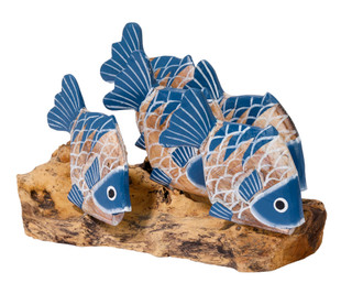 Thumbnail 2: JD YEATTS Wooden School of Fish Home Accent 
