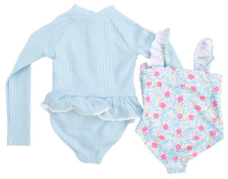 Thumbnail 2: BMAGICAL Little Girls 2 Pk One Piece Swimsuits 