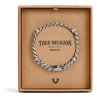 Thumbnail 1: True Religion Men's Rhinestone Chain Bracelet 