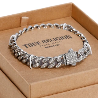 Thumbnail 2: True Religion Men's Rhinestone Chain Bracelet 