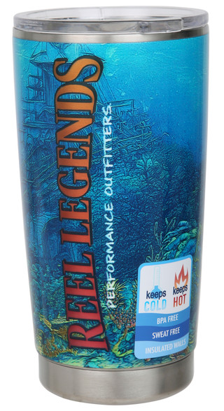 Thumbnail 1: REEL LEGENDS 20 Oz Marlin Rider Stainless Steel Tumbler 