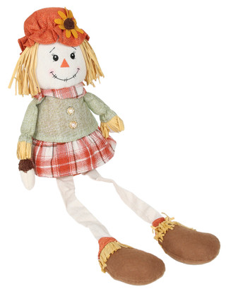 Thumbnail 1: Autumn Gatherings 26 In Harvest Sitting Orange Scarecrow 