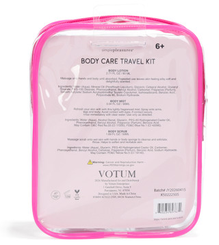 Thumbnail 3: SIMPLE PLEASURES 3 Pc Body Care Travel Set 