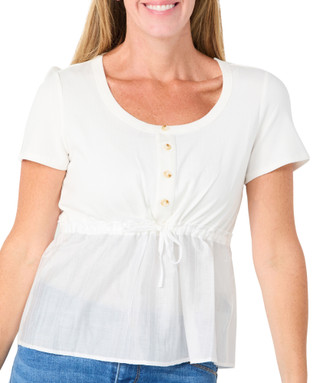 Thumbnail 1: BUNULU Women's Ribbed Woven Peplum Top 