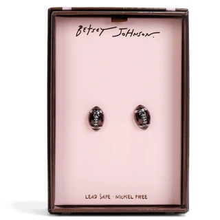 Thumbnail 1: Betsey Johnson Women's Football Stud Earrings 