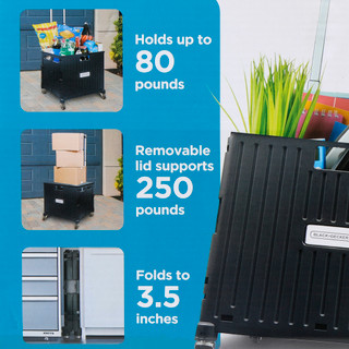 Thumbnail 4: Black + Decker Collapsible Rolling Cart 