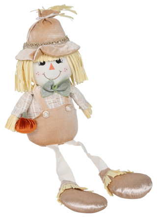 Thumbnail 1: Autumn Grove 14 in Rustic Harvest Sitting Scarecrow Home Decor 