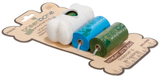 Thumbnail 2: Green Bone 4 Pc Pet Waste Bags & Dispenser Set 