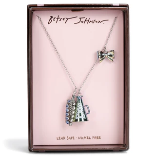 Thumbnail 1: Betsey Johnson Women's Football Cheer Pendant Necklace 