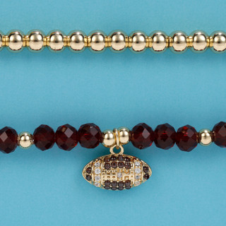 Thumbnail 2: INSPIRED BY YOU 2 Pk 14 KT Gold Plated Game Day Bracelets 