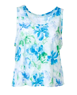 Thumbnail 1: Blue Sol Plus Sleeveless Luxey Scoop Tank 