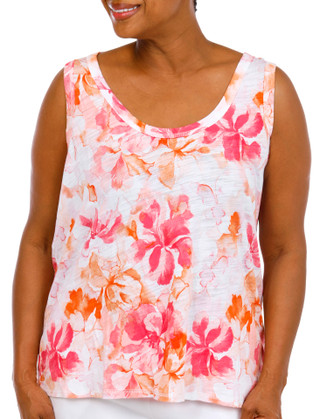 Thumbnail 1: Blue Sol Plus Sleeveless Luxey Scoop Tank 