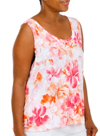 Thumbnail 4: Blue Sol Plus Sleeveless Luxey Scoop Tank 