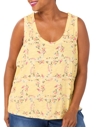 Thumbnail 1: Blue Sol Plus Sleeveless Luxey Scoop Tank 