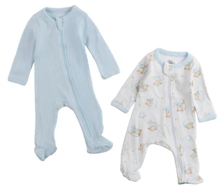 Thumbnail 1: Baby Essentials Baby Boys 2 Pk Sleepers 