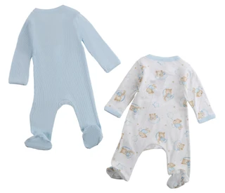 Thumbnail 2: Baby Essentials Baby Boys 2 Pk Sleepers 