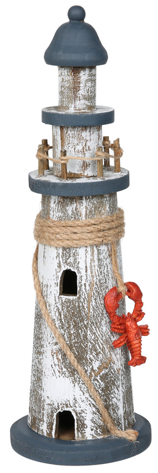 Thumbnail 1: JD YEATTS 12 In Navy Lobster Lighthouse Accent 