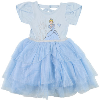 Thumbnail 2: Disney Princess Little Girls Short Sleeve Cinderella Tutu Dress 