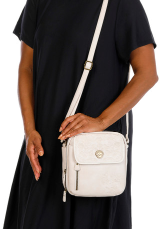 Thumbnail 1: White Mountain Embroidered Super Organizer Crossbody 