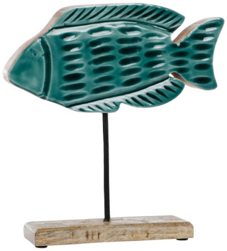 Thumbnail 1: Sagebrook Home 10x10 Fish On Base Home Accent 